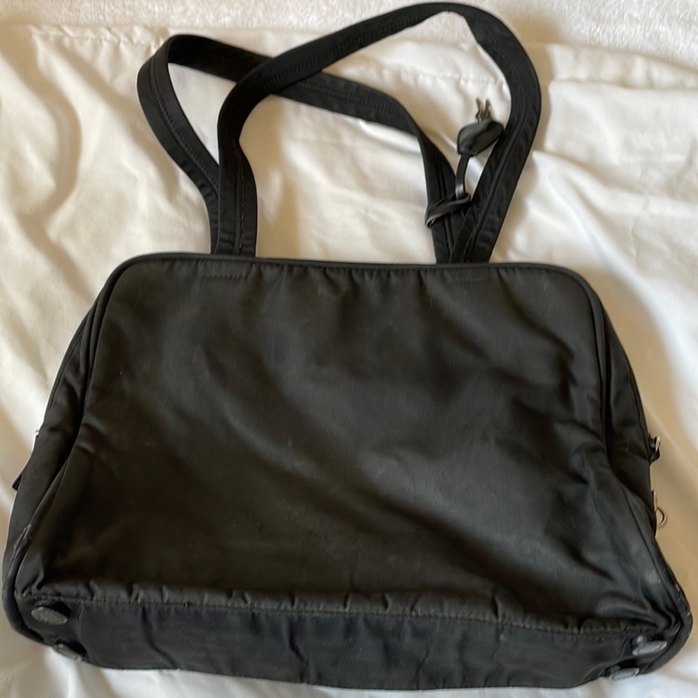 Prada nylon purse black bought at designer resale store. In good used condition. - Picture 5 of 17